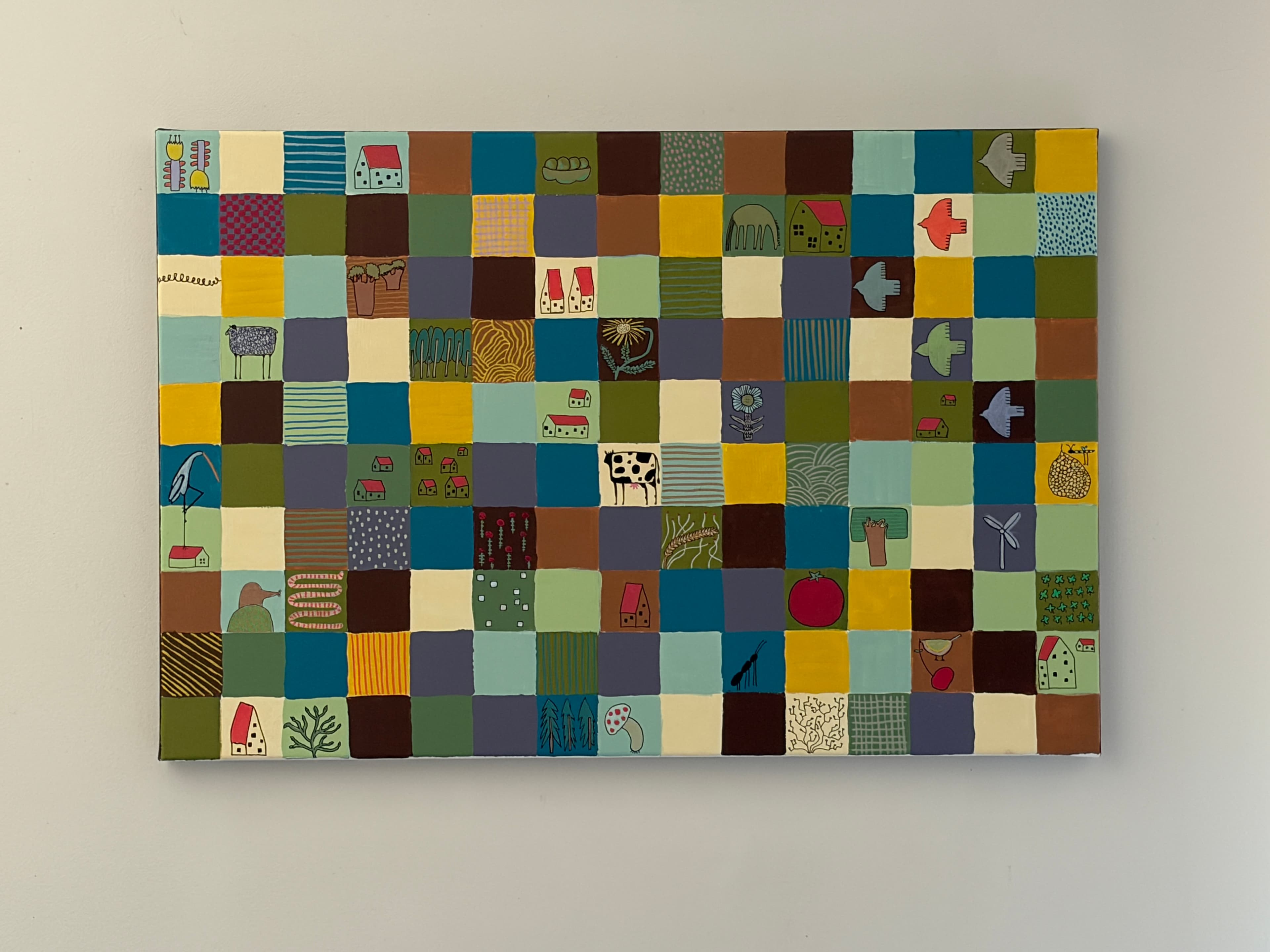 Lietuvos laukai - full painting on canvas