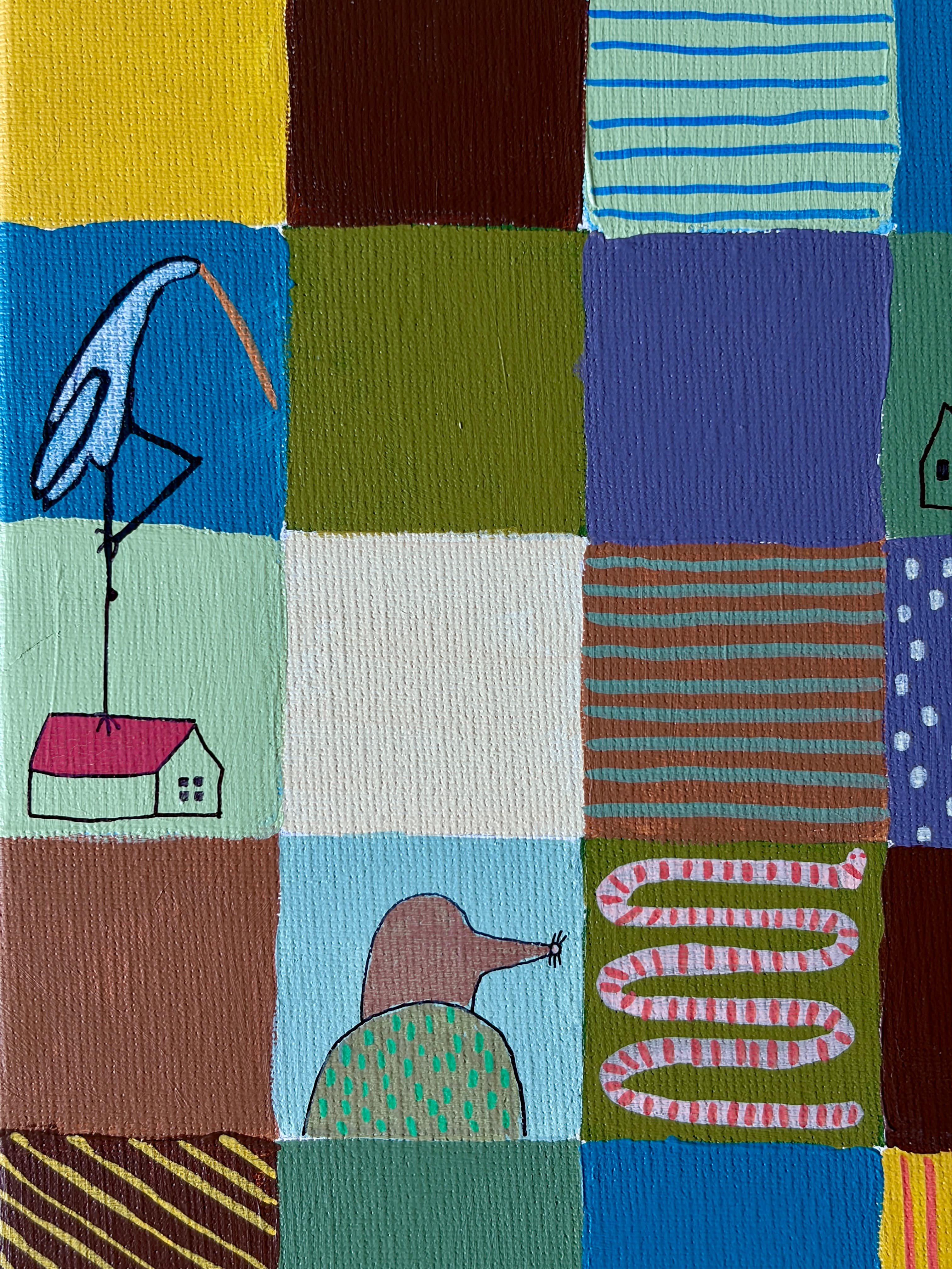 Lietuvos laukai - detail: stork and folk motifs