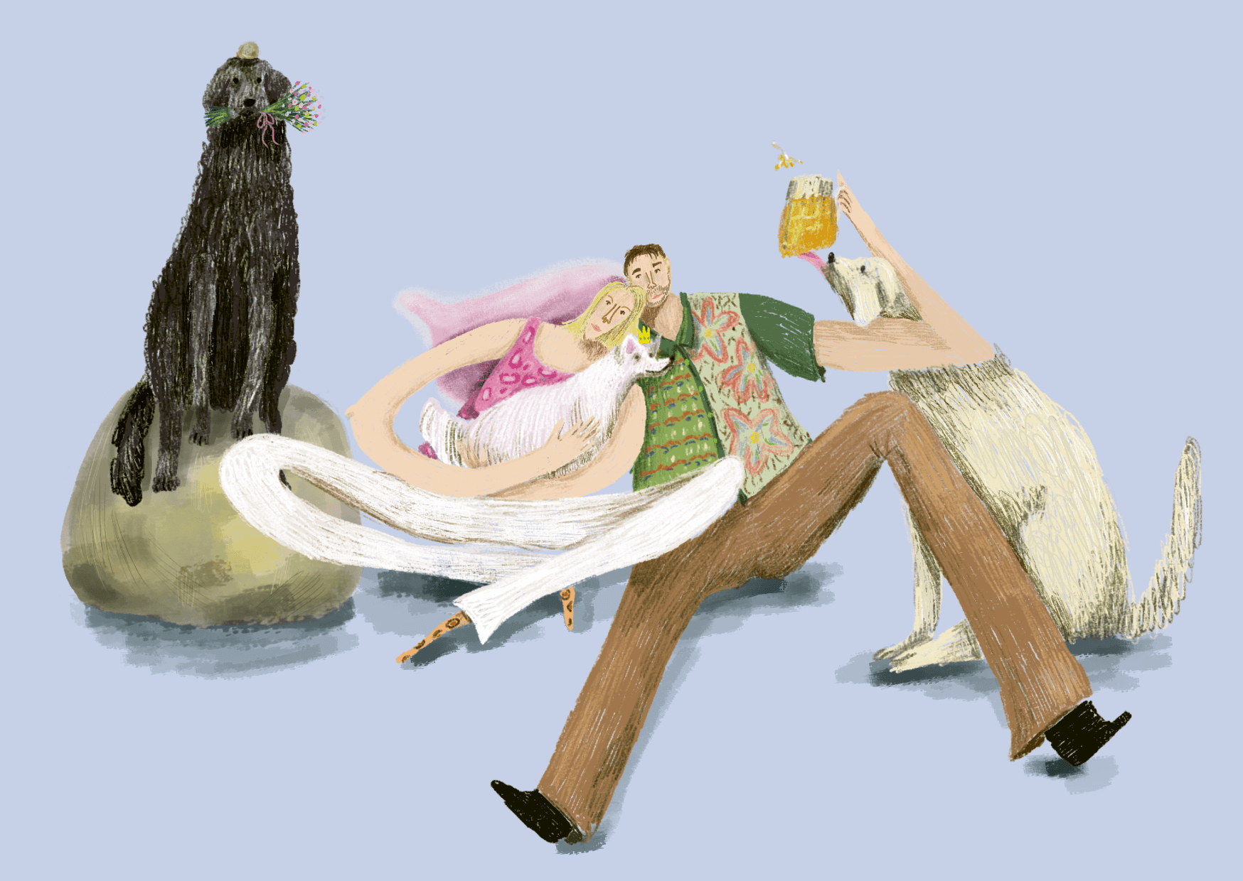 Custom postcard illustration example