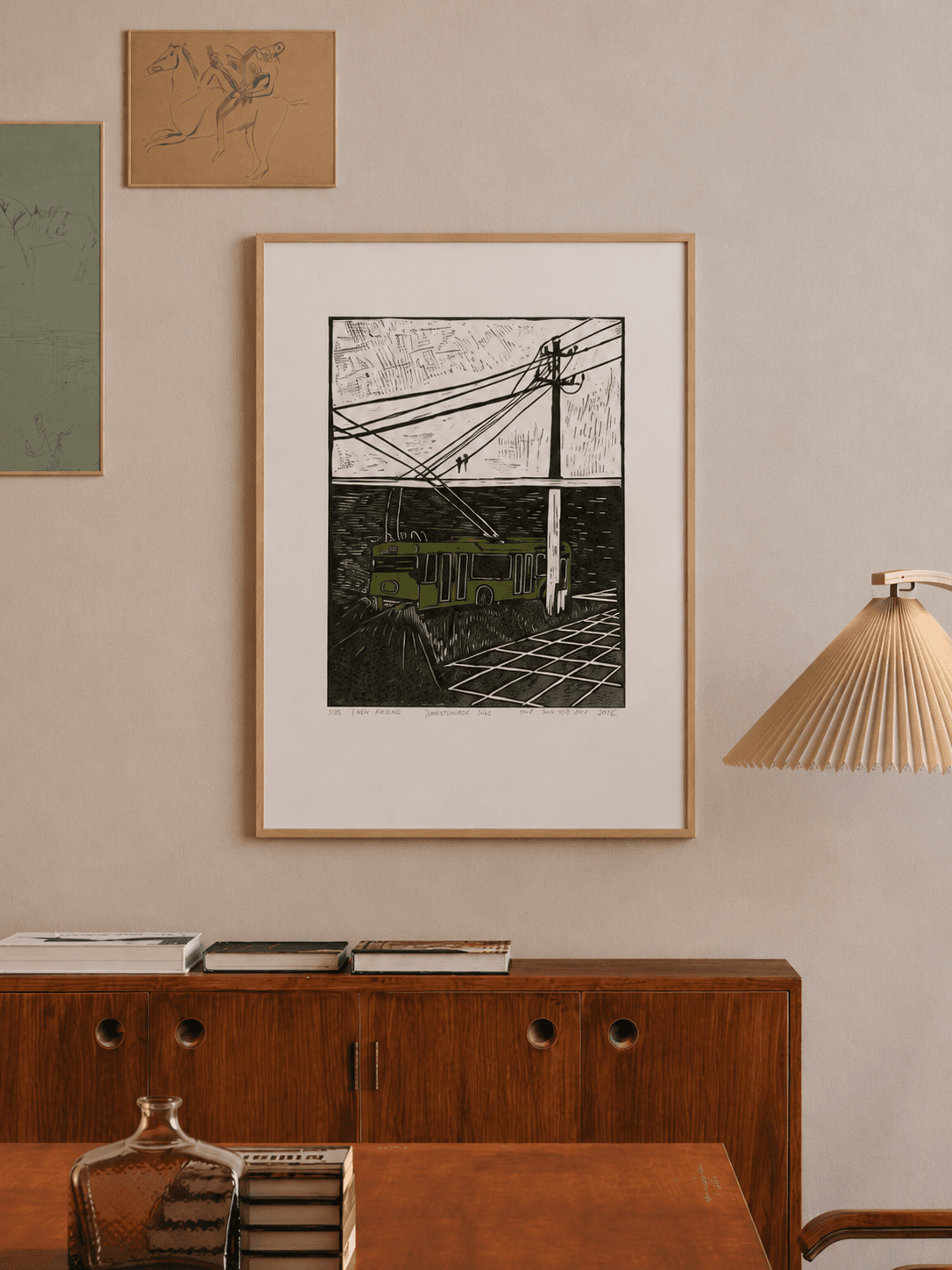 troleibusas / trolleybus — framed in interior